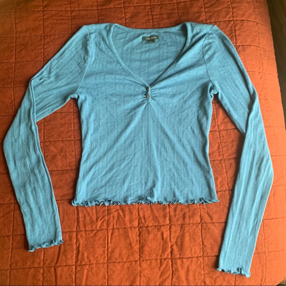 Blue Long Sleeve Wild Fable Top